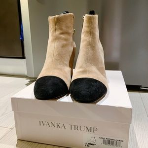 Ivanka Trump beige heeled boot